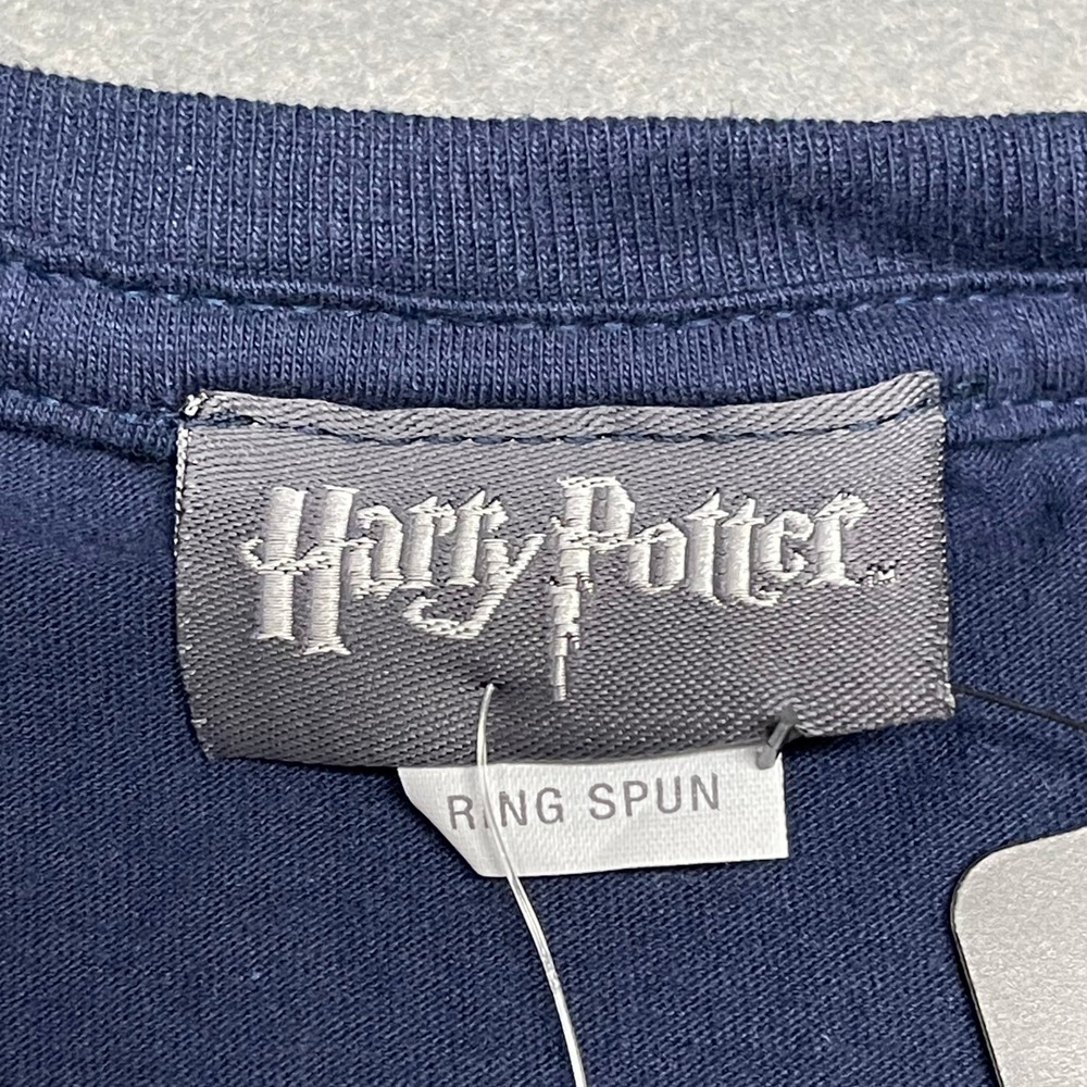 Harry Potter Shirt Girls Large Navy Blue Hogwarts School Of Witchcraft Crest - Picture 4 of 10